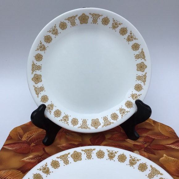 3 Corelle by Corning Butterfly Gold Salad Plates Vintage Set USA - Picture 13 of 14
